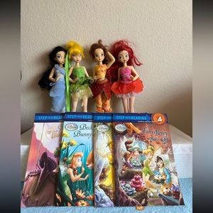 Disney Fairies Dolls and Reading Books Bundle